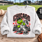 Chicago White Sox Mascot Crewneck Sweatshirt — folded product with design-related background