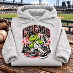 Chicago White Sox Mascot Hoodie — folded product with design-related background