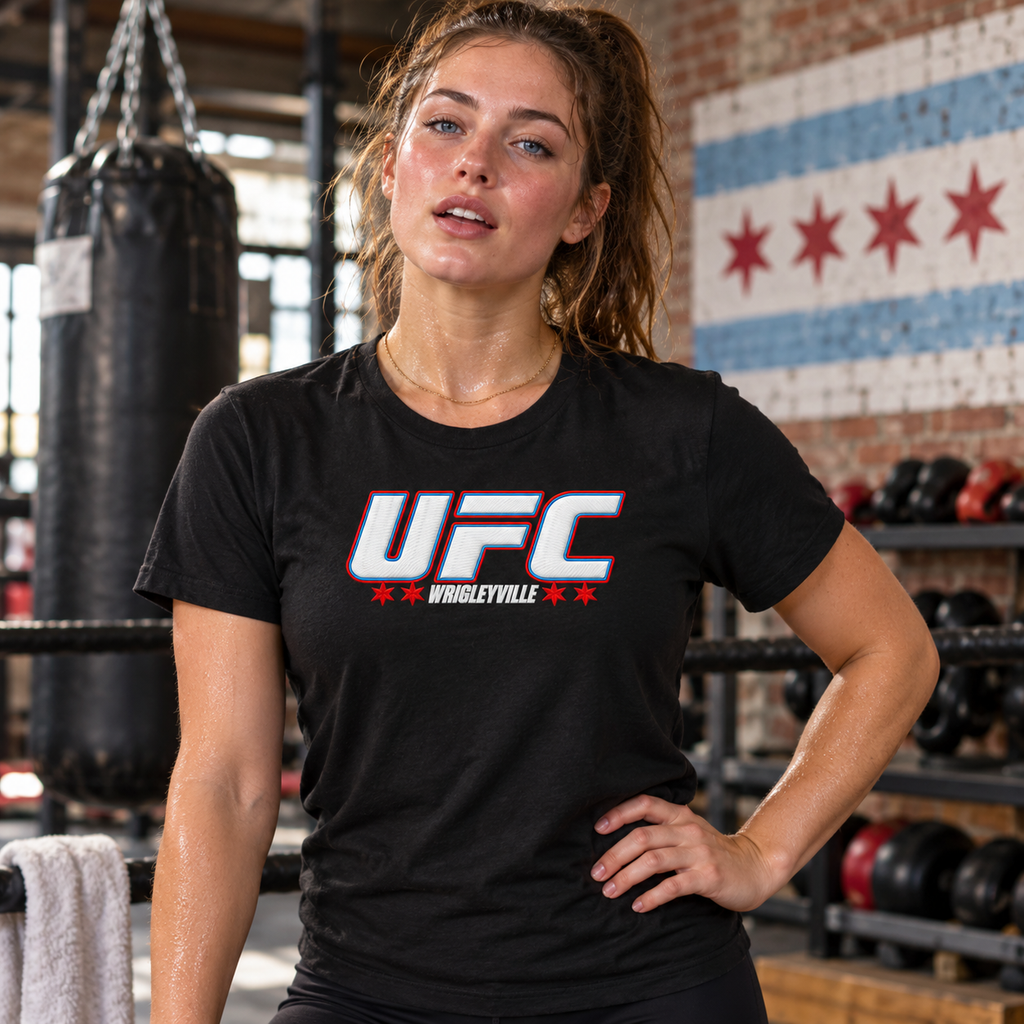 UFC Wrigleyville T Shirt in black — female product photo
