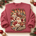 vintage 90s santa folded heather red