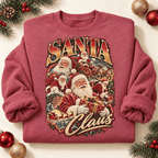 vintage 90s santa folded heather red